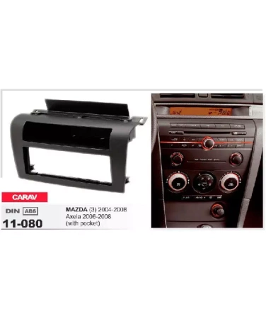 Переходная рамка CARAV 11-080 MAZDA (3) / Axela (2004-2008) с карманом