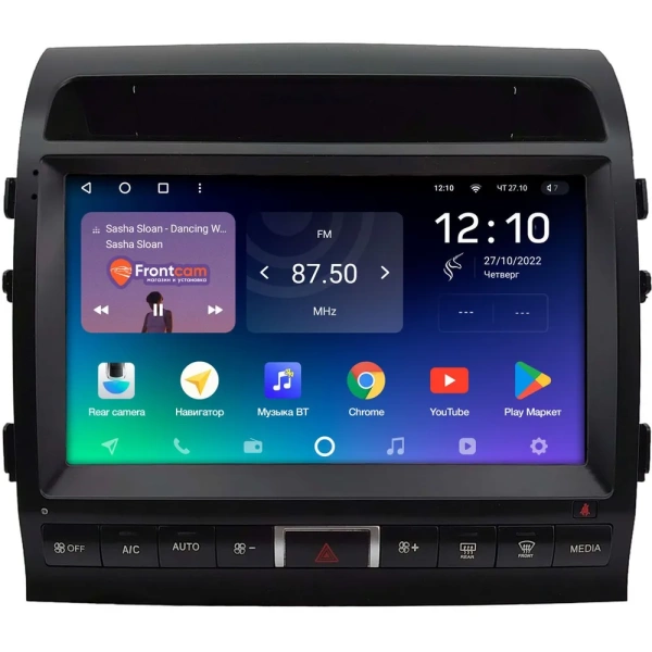 Штатное головное устройство Toyota Land Cruiser 200 2010-2012 (Тип A, матовая) Teyes CC2 PLUS 4/32 10 дюймов RM-10-0236 на Android 10 (4G-SIM, DSP, QLed)
