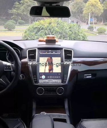 Carmedia NH-1205 ("Тесла-стиль") штатная магнитола для Mercedes-Benz ML (W166), GL (X166), 2011-2015 на Android 9.0 c 4GB