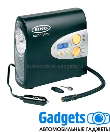 Компрессор автомобильный цифровой Ring Automotive RAC600 со светодиодным фонарем