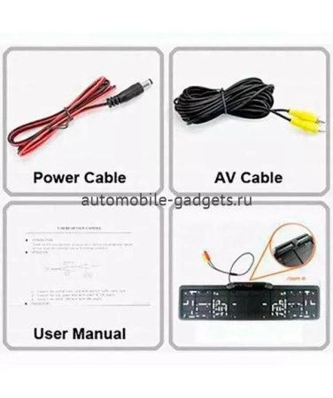 Камера в рамке номерного знака Intro VDC-006 регулируемая