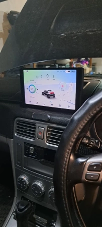 Штатное головное устройство Subaru Forester 2 2002-2008 (взамен верхнего бардачка) Teyes CC4 Pro 2K 8/128 9.5 дюймов RM-9-2576 на Android 13 (4G-SIM, DSP, QLed, AI)