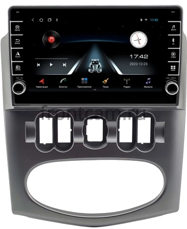 Штатная магнитола Renault Logan 2009-2015 (серая, Тип 2) Canbox BGT9-1958 2/32 на Android 10 (IPS, DSP, CarPlay)