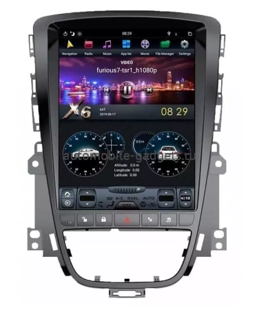 Parafar PF072T12  ("Тесла-стиль") штатная магнитола для Opel Astra J 2010-2015 на Android 8.1 c 4GB оперативной памяти