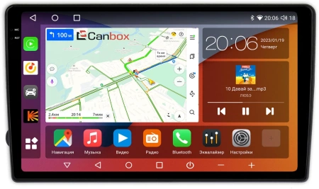 Штатная магнитола Canbox H-Line 2K 4180-9-691 для Renault Duster, Sandero 2, Logan 2, Kaptur, Dokker (2010-2022) на Android 10 (4G-SIM, 4/32, DSP, QLed)