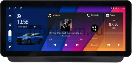 Штатная магнитола Toyota Corolla (E210), Corolla Cross 2020-2024 (Тип A) 12.3 дюйма Canbox GT1233-2030 на Android 10 (CarPlay, 2/32, DSP, QLed) BMW Style