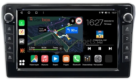 Штатная магнитола Canbox M-Line 7821-9-0240 для Subaru Levorg 2014-2020 (глянцевая, для авто с 2 Din) на Android 10 (4G-SIM, 2/32, DSP, IPS) С крутилками