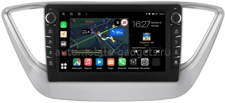 Штатная магнитола Hyundai Solaris 2 2017-2024 (серебряная) Canbox M-Line 7831-9039 на Android 10 (4G-SIM, 2/32, DSP, IPS) С крутилками