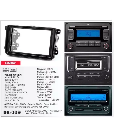 Переходная рамка CARAV 08-009 VOLKSWAGEN / SEAT / SKODA (2004-2013+)