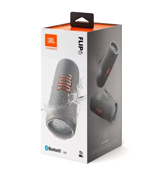 Портативная акустика JBL Flip 6, 30 Вт, серый