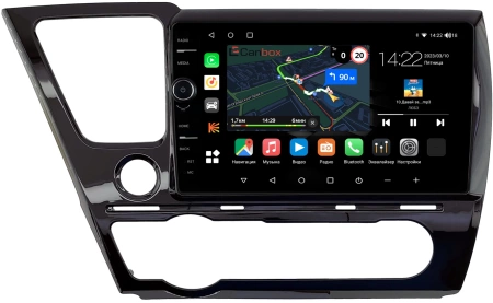 Штатная магнитола Honda Civic 9 4D 2013-2017 (глянцевая, левый руль, седан) Canbox M-Line 7840-9-0131 Android 10 (4G-SIM, 2/32, DSP, QLed)