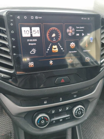 Штатная магнитола Lada Vesta SW Cross, Vesta 2015-2022 (для авто с оригинальной камерой) Canbox EVO 5811-9109-1 на Android 14 (4G-SIM, 6/128, DSP, QLed, AI, 360)