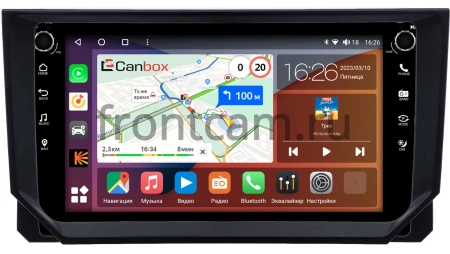 Штатная магнитола Canbox H-Line 7802-9-0888 для Seat Ibiza 5, Arona 2017-2021 на Android 10 (4G-SIM, 4/32, DSP, IPS) С крутилками