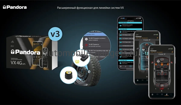 Автосигнализация Pandora VX-4G GPS v3 (автозапуск, LTE/GSM, Bluetooth 5.0, брелок-метка, метка, пьезосирена) Автосигнализация Pandora VX-4G GPS v3 (автозапуск, LTE/GSM, Bluetooth 5.0, брелок-метка, метка, пьезосирена)