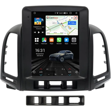 Hyundai Santa Fe 2 2005-2012 Canbox (Tesla style) 9.7 дюймов 2/32 GT096-1312-91 на Android 10 (QLed, DSP, CarPlay)