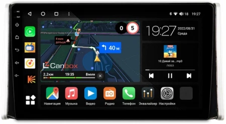 Штатная магнитола Toyota RAV4 5 (XA50) 2018-2024 Canbox M-Line 4543-1097 на Android 10 (4G-SIM, 2/32, DSP, QLed)