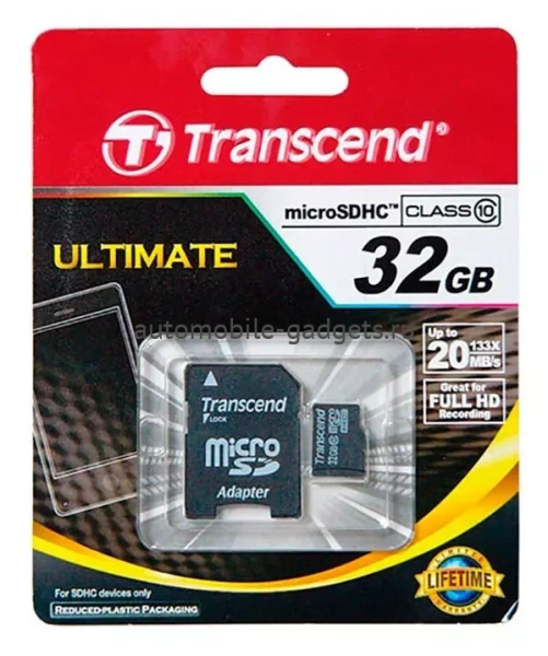 Карта памяти MicroSDHC 32GB Transcend Class10