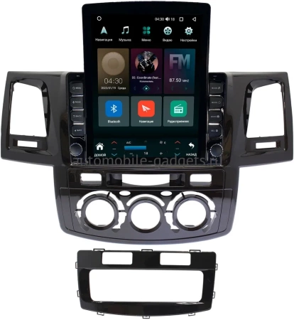 Toyota Fortuner, Hilux 7 2004-2015 (с кондиционером или климат-контролем) Canbox M-Line 5610-9414 на Android 10 (4G-SIM, 2/32, DSP, QLed, Tesla)