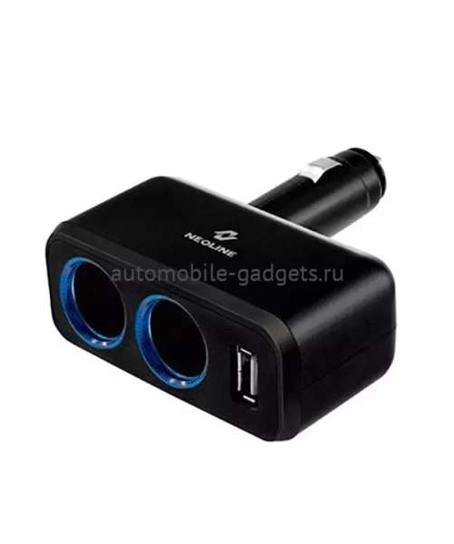 Разветвитель Neoline SL-210 на 2 прикуривателя и 1 USB
