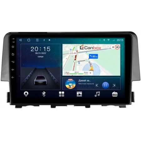 Штатная магнитола Honda Civic 10 2015-2021 Canbox L-Line 4169-9-650 на Android 10 (4G-SIM, 2/32, TS18, DSP, QLed)