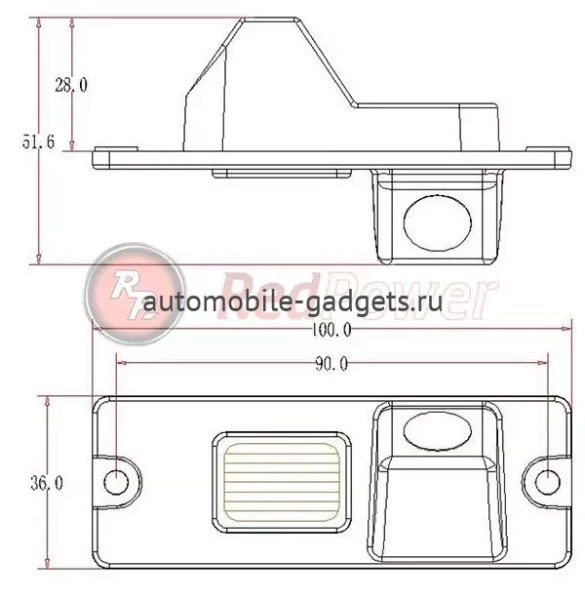 Камера заднего вида для Mitsubishi Pajero 4 (2006+) RedPower MIT104P Premium