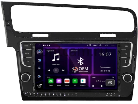 Штатная магнитола Volkswagen Golf 7 2012-2022 (черная, глянцевая) Canbox GT9-3461 2/32 Android 10 (IPS, DSP, CarPlay)