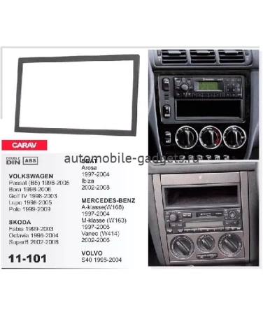 Переходная рамка CARAV 11-101 VOLKSWAGEN / SKODA / SEAT / MERCEDES-BENZ / VOLVO (1995-2009)