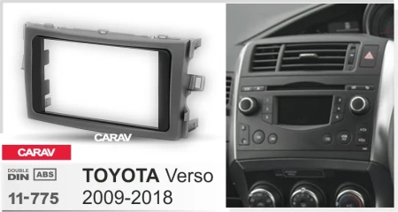Магнитола в штатное место 2 din Toyota Verso 2009-2018 (темно-серая) Canbox L-Line 4476-RP-11-775-458 на Android 10 (4G-SIM, 3/32, TS18, DSP, QLed)