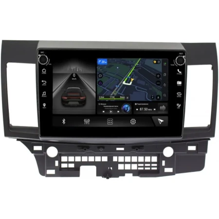 Штатная магнитола Mitsubishi Lancer 10 2007-2017 (для авто без Rockford) Canbox M-Line 7805-1021 на Android 10 (4G-SIM, 2/32, DSP, QLed) С крутилками