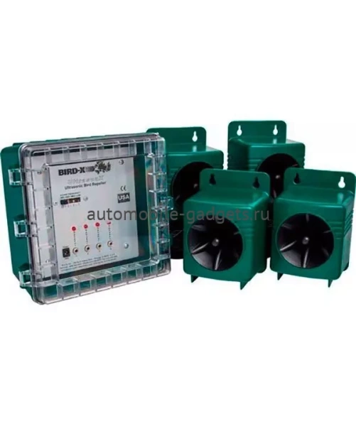 Промышленный ультразвуковой отпугиватель птиц "Ultrason X" с 4 выносными динамиками