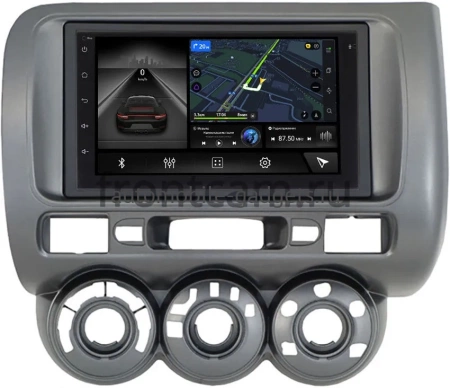 Honda Jazz 2001-2008 (авто без климат-контроля, левый руль) Canbox H-Line 4617-RP-HNJZM-262 на Android 10 (4G-SIM, 4/64, DSP, QLed)