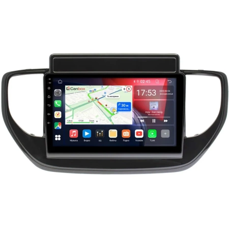 Штатная магнитола Hyundai Solaris 2 2020-2024 (для авто с экраном) Canbox GT9-TK957 2/32 Android 10 (IPS, DSP, CarPlay)