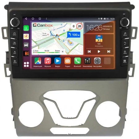 Штатная магнитола Ford Mondeo 5 2014-2022, Fusion 2 (North America) 2012-2016 Canbox H-Line 7832-9-096 на Android 10 (4G-SIM, 4/32, DSP, IPS) С крутилками