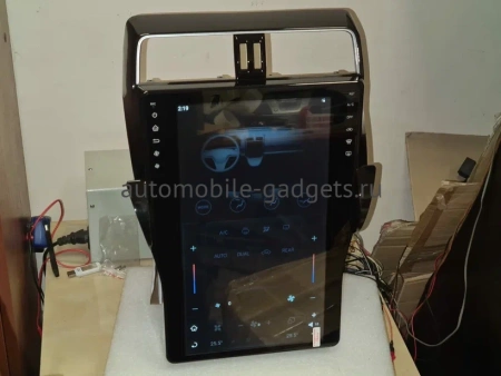 Carmedia ZF-1805-Q6 ("Тесла-Стиль") магнитола 13,6" для Toyota LC Prado 2017+ на Android 11, 8/128GB, DSP, 4G