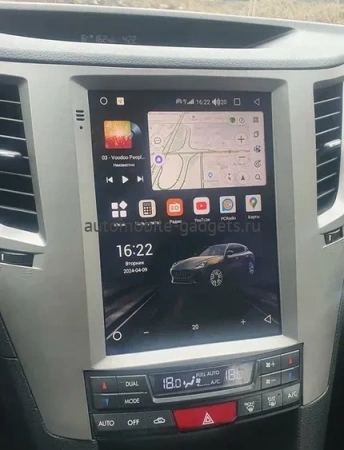 Штатное головное устройство Subaru Legacy 5, Outback 4 2009-2014 (левый руль) Canbox H-Line (Tesla style) 9.7 дюймов 6/128 5627-1312-48 на Android 10 (4G-SIM, DSP, QLed)