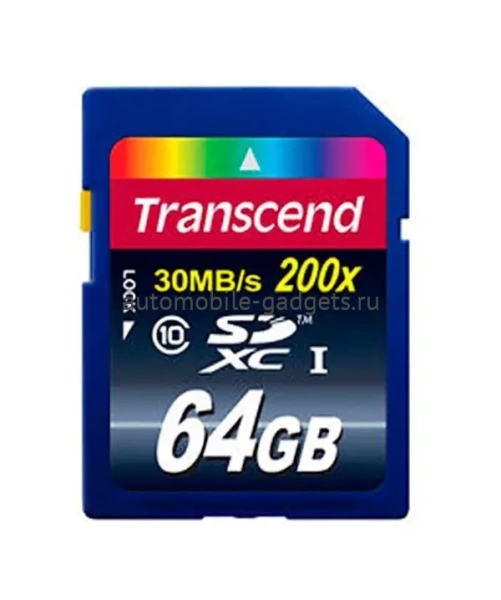 Карта памяти Transcend SD Card 64Gb, класс 10, SDHC
