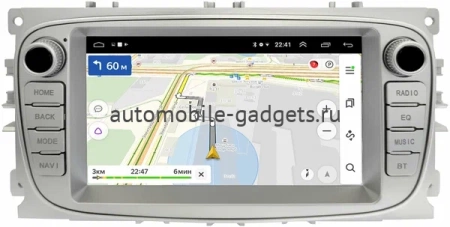 Ford Focus 2, C-MAX, Mondeo 4, S-MAX, Galaxy 2, Tourneo Connect 2006-2015 (серебристый) OEM 2/16 на Android 10 (GT7-RP-2051-486)