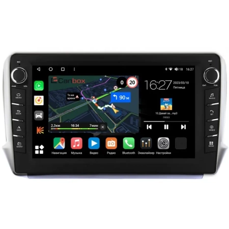 Штатная магнитола Canbox M-Line 7835-10-732 для Peugeot 208, 2008 2013-2019 на Android 10 (4G-SIM, 2/32, DSP, QLed) С крутилками