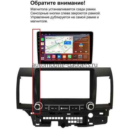 Штатная магнитола Mitsubishi Lancer 10 2007-2017 Canbox EVO 2K 5815-9-3300 на Android 14 (4G-SIM, 6/128, DSP, QLed, AI, 360)