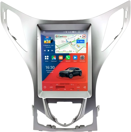 Hyundai Grandeur 5, Azera 2 2011-2016 (серебряная) Canbox M-Line (Tesla style) 9.7 дюймов 2/32 5620-1312-117 на Android 10 (4G-SIM, DSP, QLed)