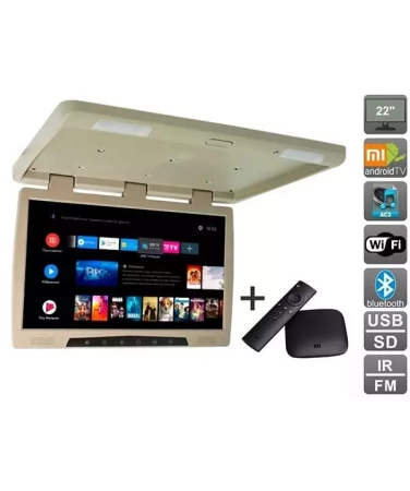 AVS2220MPP (бежевый) + Xiaomi Mi Box + AV120520DC Потолочный монитор на Android