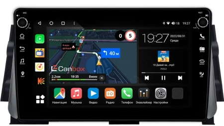 Штатная магнитола Nissan Micra (K14), Kicks 2016-2024 Canbox M-Line 7801-9-0056 на Android 10 (4G-SIM, 2/32, DSP, IPS) С крутилками
