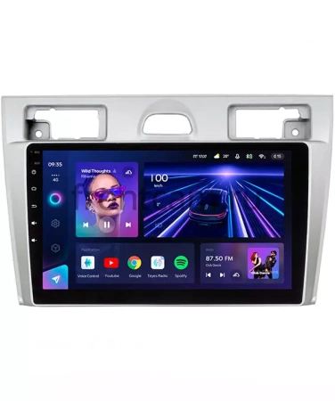 Штатное головное устройство Ford Fiesta (Mk5) 2002-2008 (серебро) Teyes CC3 360 6/128 9 дюймов RM-9-2069 на Android 10 (4G-SIM, DSP, QLed)