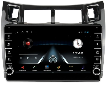 Штатная магнитола Toyota Vitz 2 (XP90), Yaris 2 2005-2012 (черная, глянцевая) Canbox BGT9-172 2/32 Android 10 (IPS, DSP, CarPlay)
