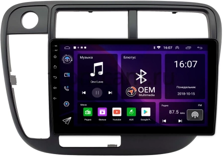 Honda Civic 6 1995-2000 (без климата, левый руль) Canbox GT9-0178 2/32 Android 10 (IPS, DSP, CarPlay)