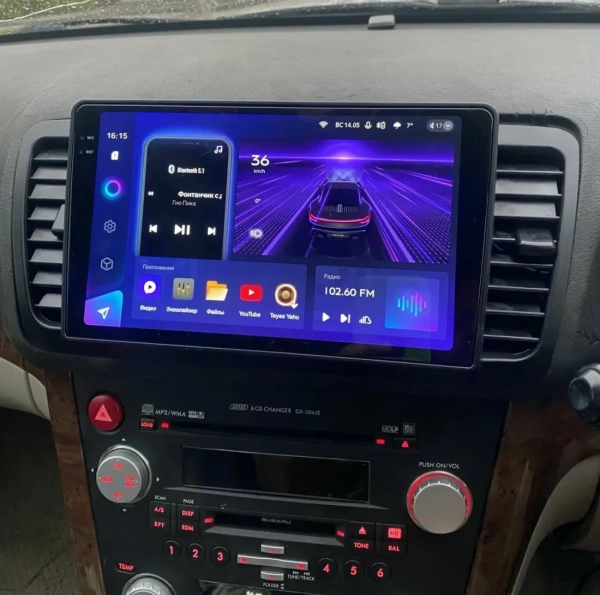 Штатная магнитола Canbox EVO 2K 5815-9-0287 для Subaru Legacy 4, Outback 3 2003-2009 (правый руль) на Android 14 (4G-SIM, 6/128, DSP, QLed, AI, 360)