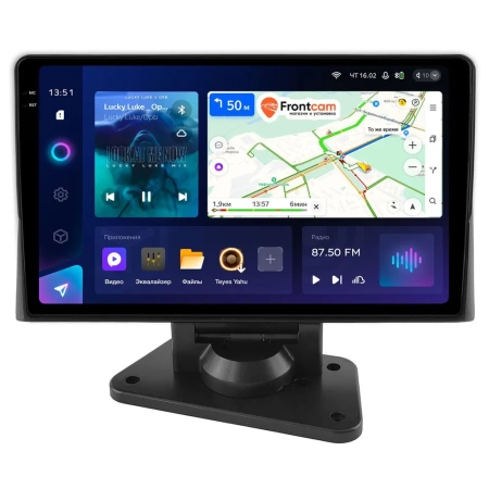 Универсальная магнитола 2 DIN Teyes CC3 2K 6/128 10.36 дюймов RM-10-2058 на Android 10 (4G-SIM, DSP, QLed) для установки на торпедо грузовика, автобуса и другого коммерческого транспорта