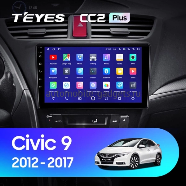 Штатное головное устройство Honda Civic 9 5D 2011-2015 (левый руль, хэтчбэк) Teyes CC2 PLUS 4/32 9 дюймов RM-9-0108 на Android 10 (4G-SIM, DSP, QLed) Штатное головное устройство Honda Civic 9 5D 2011-2015 (левый руль, хэтчбэк) Teyes CC2 PLUS 4/32 9 дюймов RM-9-0108 на Android 10 (4G-SIM, DSP, QLed)