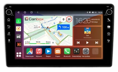 Daihatsu Mira 7 2006-2018 (100*200mm, матовая) Canbox H-Line 7806-10-0491 на Android 10 (4G-SIM, 4/32, DSP, QLed) С крутилками