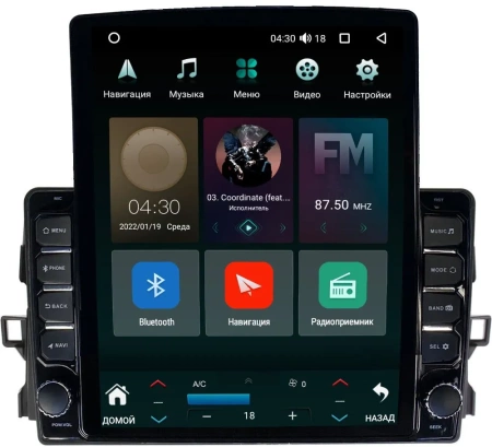 Штатная магнитола Canbox M-Line 5610-9427 для Toyota Auris 2006-2012 на Android 10 (4G-SIM, 2/32, DSP, QLed, Tesla)